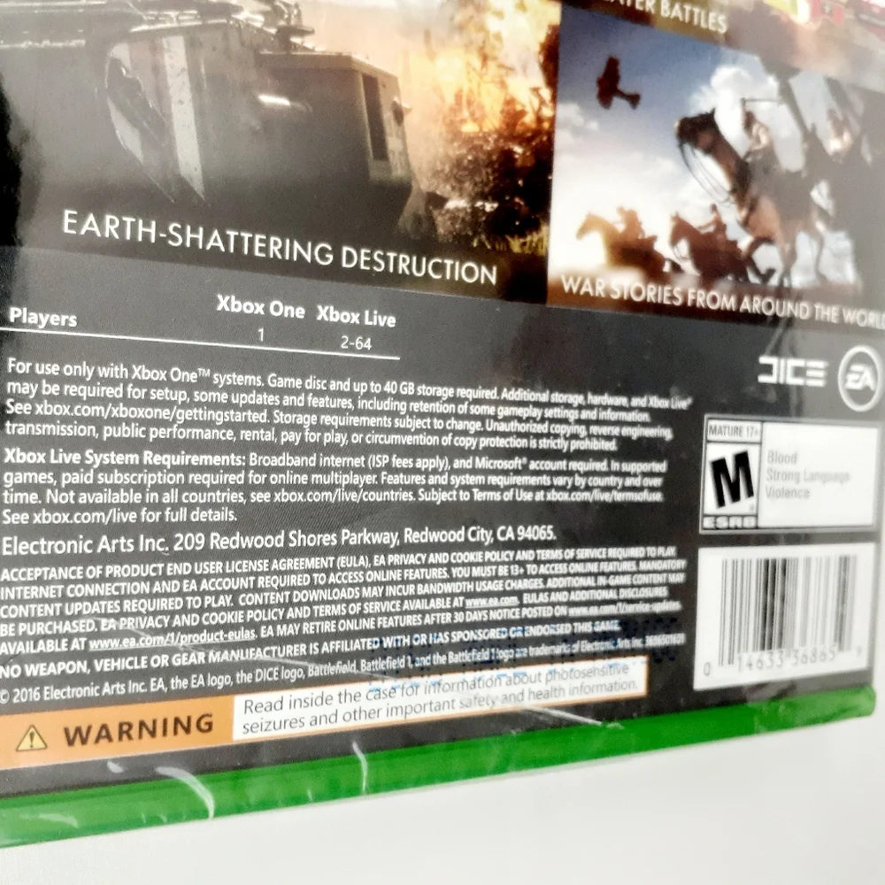 XBOX ONE Battlefield 1 Video Game